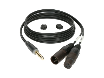 Y cable - lightweight - insertTRS 6.3 mm - 2x XLR 3p F/M - 2 m
