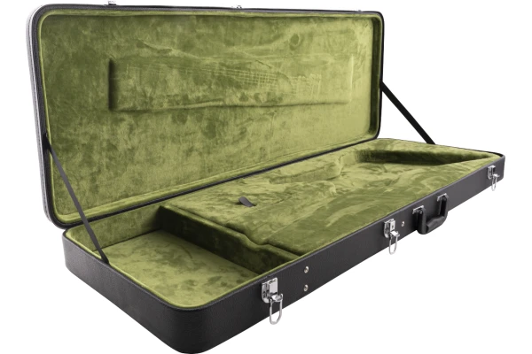 EVH Shark Case Black with Green Interior — 3