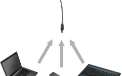 Lampada con gooseneck Adam Hall SLED 1 ULTRA USB A