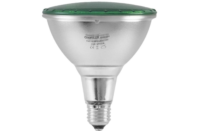 Lampă PAR Omnilux PAR-38 230V 15W LED green