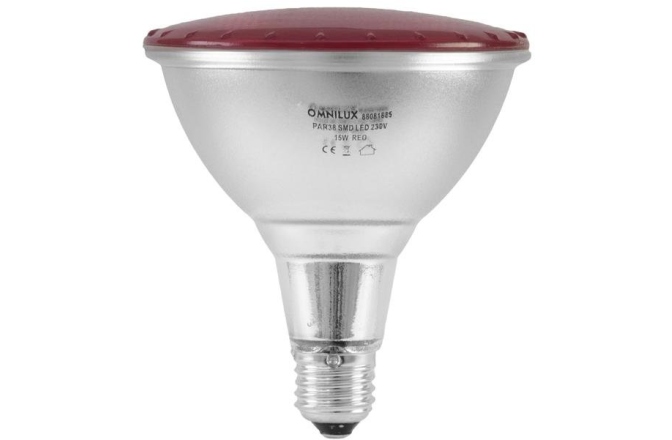 Lampă PAR Omnilux PAR-38 230V 15W LED red