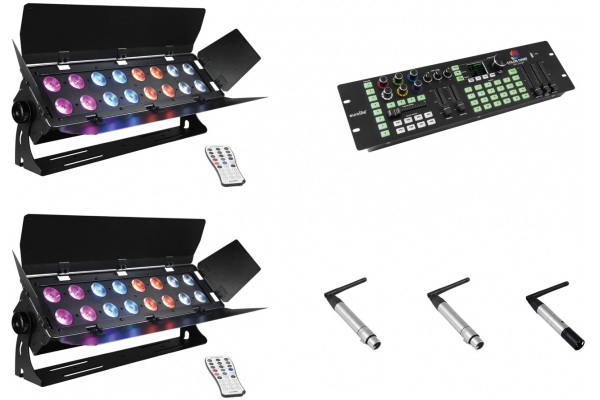 Set 2x Stage Panel 16 + Color Chief + QuickDMX transmitter + 2x receiver