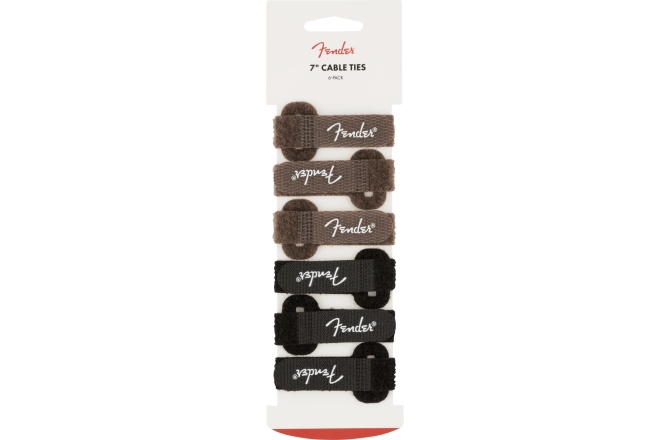 Legături de Cabluri Fender Cable Ties 7" Black and Brown
