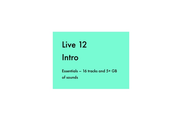 Live 12 Intro