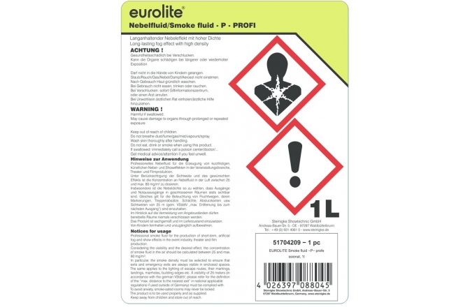 Lichid de fum Eurolite Smoke Fluid Pro 1L