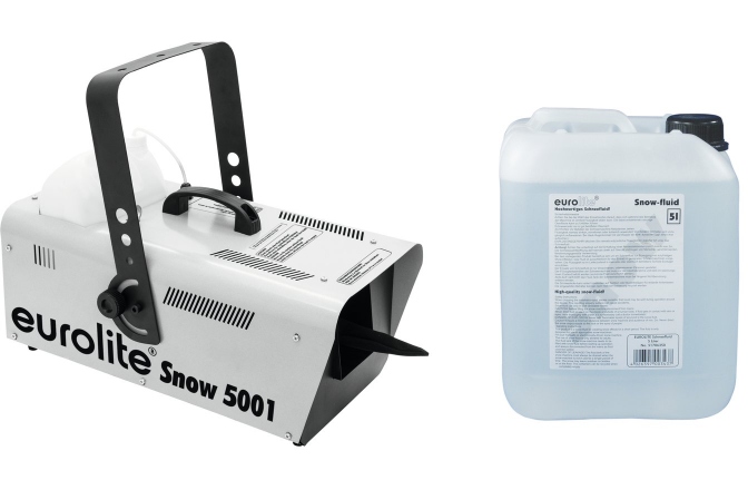 lichid de zapada Eurolite  Set Snow 5001 Mașină de zăpadă + lichid de zăpadă 5l