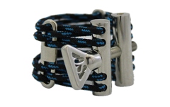 Ligatură clarinet Bb SCV Ligatures Sonus Divinus Bb-Clarinet BRASS S Nickel Plating Blue