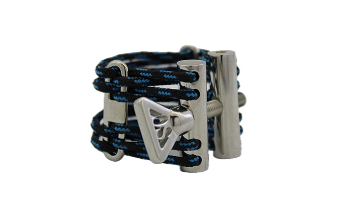Ligatură clarinet Bb SCV Ligatures Sonus Divinus Bb-Clarinet BRASS S Nickel Plating Blue