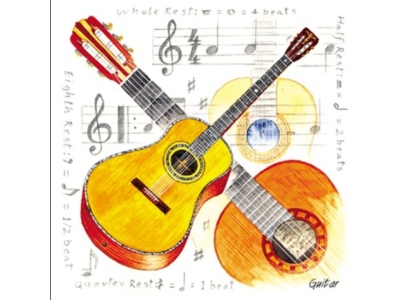 Little Snoring Gifts Fridge Magnet Guitar
