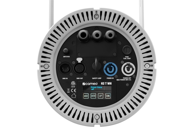 Lumină controlabilă prin DMX cu LED alb cald Cameo H2 T WH