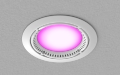 Lumină de casă controlabilă prin DMX cu LED RGBAL alb Cameo H1 FC WH