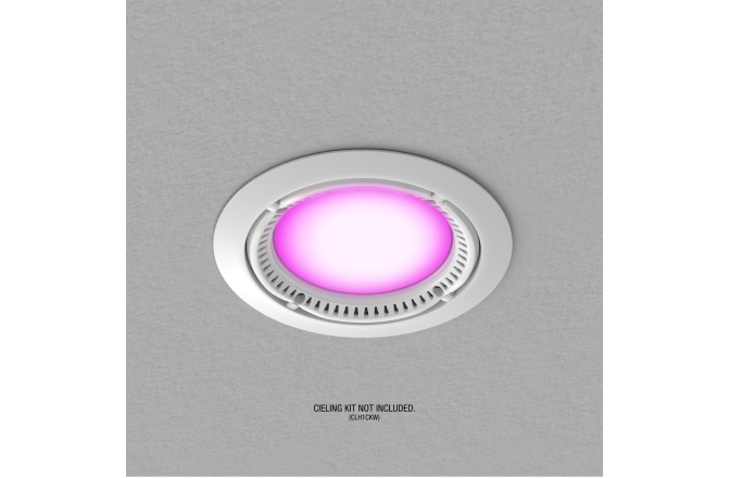 Lumină de casă controlabilă prin DMX cu LED RGBAL alb Cameo H1 FC WH
