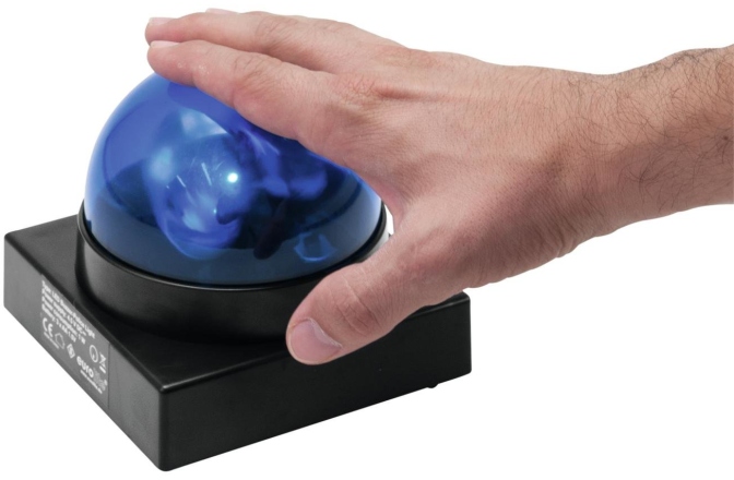 Lumină rotativă Eurolite LED Buzzer Police Light blue