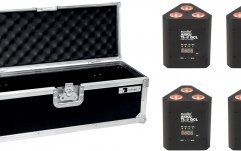 Lumini led alimentate pe baterii Eurolite Set 4x AKKU TL-3 QCL RGB+UV Trusslight + Case