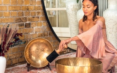 Maletă Bol de Meditație Meinl Resonant Mallet Extra Large - 10.63" / 27 cm Suede Leather