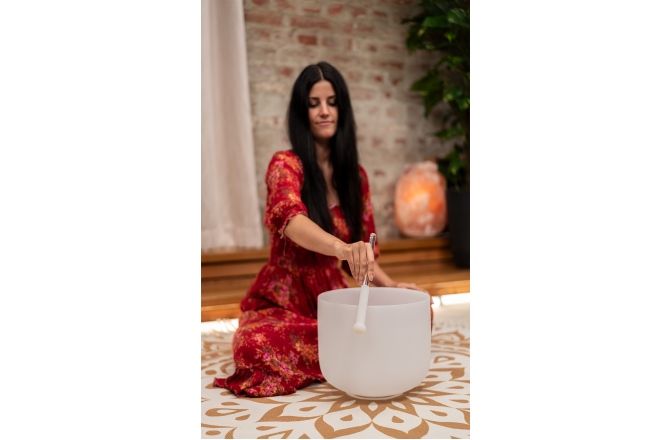 Maletă bol meditație Meinl Half-coated Crystal Silicone Rod - large/silicone tip