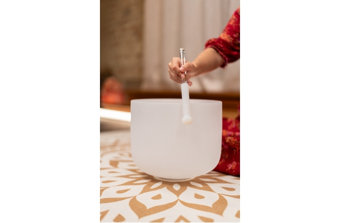 Maletă bol meditație Meinl Half-coated Crystal Silicone Rod - medium/silicone tip