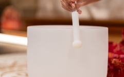 Maletă bol meditație Meinl Half-coated Crystal Silicone Rod - medium/silicone tip