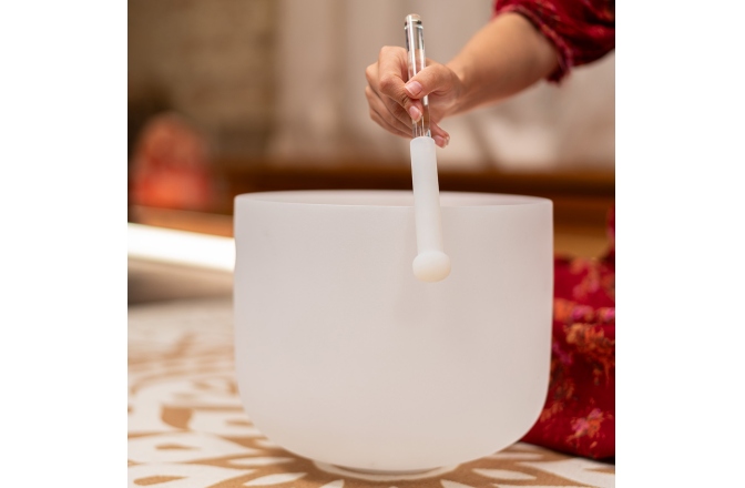 Maletă bol meditație Meinl Half-coated Crystal Silicone Rod - medium/silicone tip