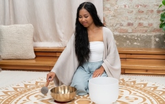 Maletă pentru boluri de meditaţie Meinl Sound Bath Double Mallet - Medium