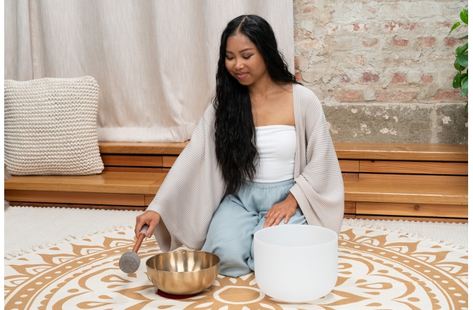 Maletă pentru boluri de meditaţie Meinl Sound Bath Double Mallet - Medium