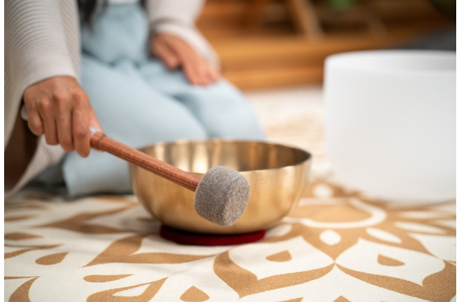 Maletă pentru boluri de meditaţie Meinl Sound Bath Double Mallet - Medium