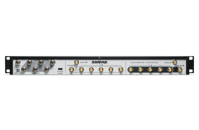 Manager de frecvență  Shure GLXD+ frequency manager, 6 x GLXD4+R antenna signal and power, without RSMA cable