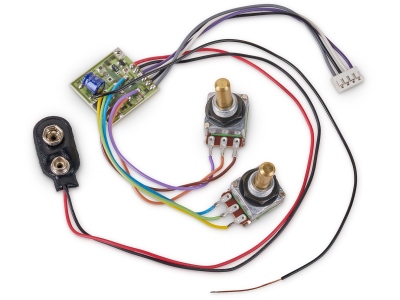  2-Way Electronics, for Active Pickups, Bass / Treble Controls only