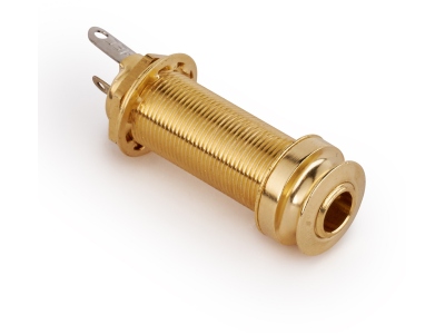  6.3 mm / 1/4 Stereo Endpin Jack Socket for Acoustic Guitars - Gold