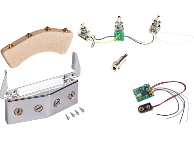  60089-4 - Complete Active Electronics & Pickup Set (Magnetic & Piezo) For Warwick Triumph Bass, 4-String