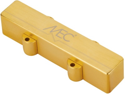  Active J-Style Bass Pickup (Short), Metal Cover, 4-String Neck - Brushed Gold