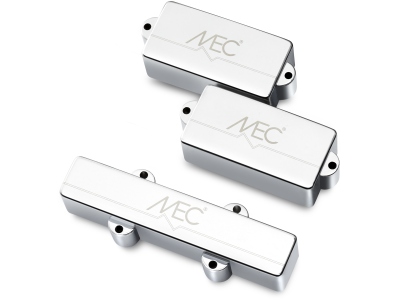  Active P/J-Style Bass Pickup Set, Metal Cover, 4-String - Chrome