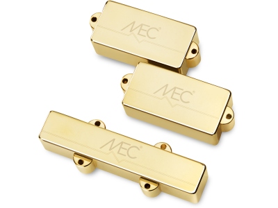  Active P/J-Style Bass Pickup Set, Metal Cover, 4-String - Gold