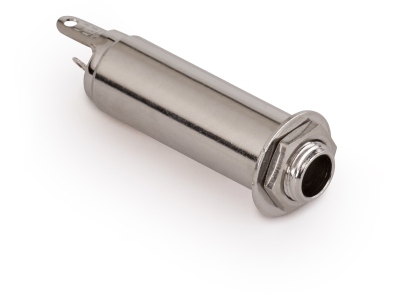  Closed Stereo Jack Socket, for Mouning with Jackplates - Chrome