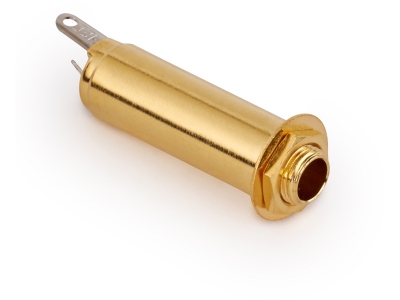 Closed Stereo Jack Socket, for Mouning with Jackplates - Gold