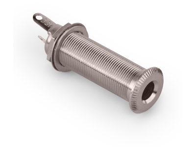  Closed Stereo Jack Socket, for Mounting in Instrument Sides - Chrome