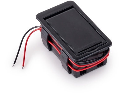  Exterior Battery Compartment for 1 x 9V Battery