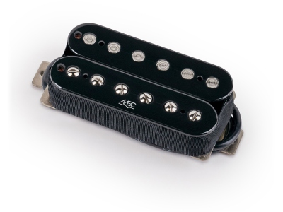  Modern Humbucker Guitar Pickup, Bridge, Open Bobbin - Black