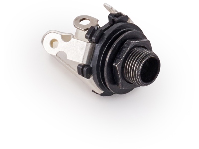  Open 6.3 mm / 1/4 Stereo Jack Socket - Black