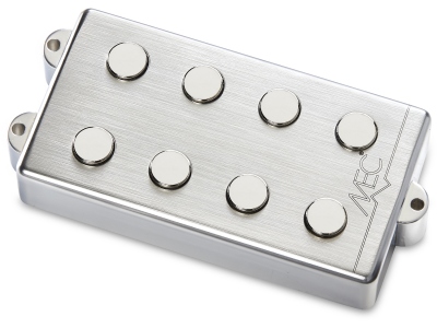  Passive MM-Style Bass Pickup, Metal Cover, 4-String - Brushed Chrome