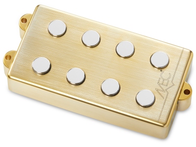  Passive MM-Style Bass Pickup, Metal Cover, 4-String - Brushed Gold
