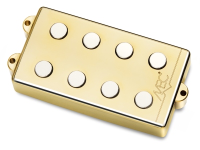  Passive MM-Style Bass Pickup, Metal Cover, 4-String - Gold