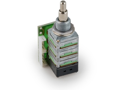  Volume / Balance Push/Pull Poti Module for Active Pickups - Vol (B500K) + Bal (05C&05A 25K), R4 Connector