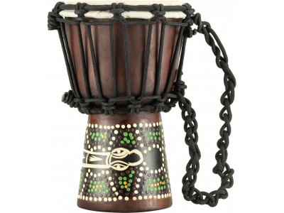 African Style Mini Djembe - Dark Serpent Design