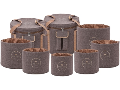 Crystal Singing Bowl Travel Bag Set - Brown