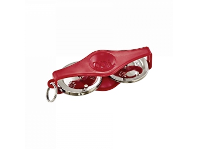 Hand Percussion Key Ring Tambourine - red