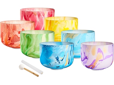 MC Singing Bowl Chakra Set, Note C4, D4, E4, F4, G4, A4, B4 (432 Hz)
