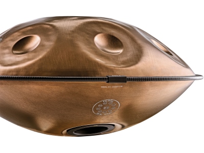 Sensory Handpan, Stainless Steel, E La Sirena, 10 Notes, 432 Hz, Vintage copper, Engraved 