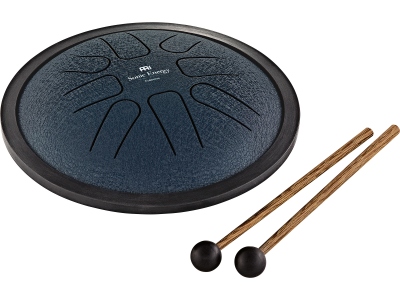 Small Steel Tongue Drum G Minor 7 Blue