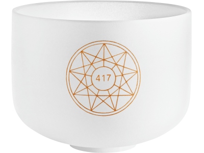 Solfeggio Crystal Singing Bowl, Re 417 Hz, 10